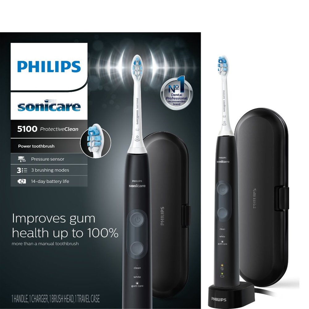 Philips Sonicare ProtectiveClean 5100 Plaque Control, Rechargeable Electric Toot